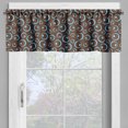 thumbnail image 2 of Ambesonne Brown and Blue Valance Pack of 2, Circular Design, 54"X12", Brown Pale Blue, 2 of 5