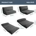 thumbnail image 6 of GOODONE Folding Beanbag Sofa Bed,Corduroy Memory Foam Convertible Floor Mattress,with Removable and Washable Cover,Suitable for Adults,Ideal for Living Room and Bedroom,DGrey,Full, 6 of 11