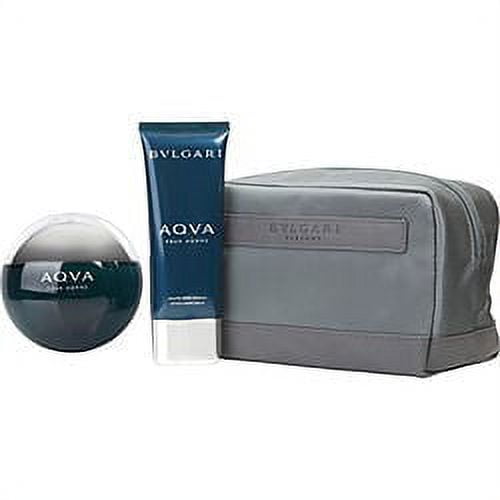Bvlgari Aqva Pour Homme for Men 3 Piece Set 3.4 Eau De Toilette Spray 3.4 Aftershave Balm Pouch 3 Count Walmart