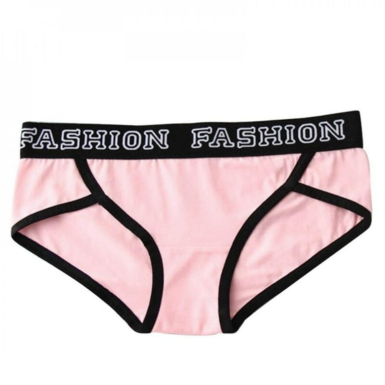 SweetCandy Women Cotton Boxers Underwear Seamless Panties Letter Sport  Briefs Low Waist Female Comfort Underpant Lady Lingerie 