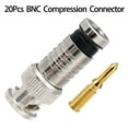 thumbnail image 6 of 20 Pcs BNC Compression Connector 75 Ohm Coupler with Copper Pin for RG58-59 Crimper Video Plug Extension Coaxial Cable, 6 of 8