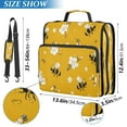 thumbnail image 3 of Zipper Binder 3 Rings Stationery Office Files Daily Organizer File Folder Storage Bag Cute Cartoon Bees, 3 of 8