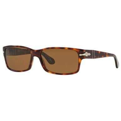 Men's Polarized PO2803S-24/57-58 Tortoiseshell Rectangle Sunglasses