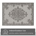 thumbnail image 2 of Well Woven Arid Grey Oriental Medallion Indoor/Outdoor High-Low Pile Runner 2'3" x 7'3", 2 of 10