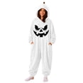 thumbnail image 2 of Clear Funny Onsies Halloween Costume Polyester Hooded Design, Full Zip Closure, Plush Fleece Fabric, Adults Unisex, Halloween Costume 3XL, 2 of 6