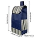 thumbnail image 3 of Jumpingount Bolso de compras plegable y portátil de tela Oxford, todas las necesidades de compras, bolso para carrito de compras, duradero Envolturas para manijas de equipaje azul oscuro, 3 of 6