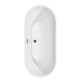 thumbnail image 5 of Brooklyn 67 Inch Freestanding Bathtub in White with Matte Black Drain and Overflow Trim, 5 of 9