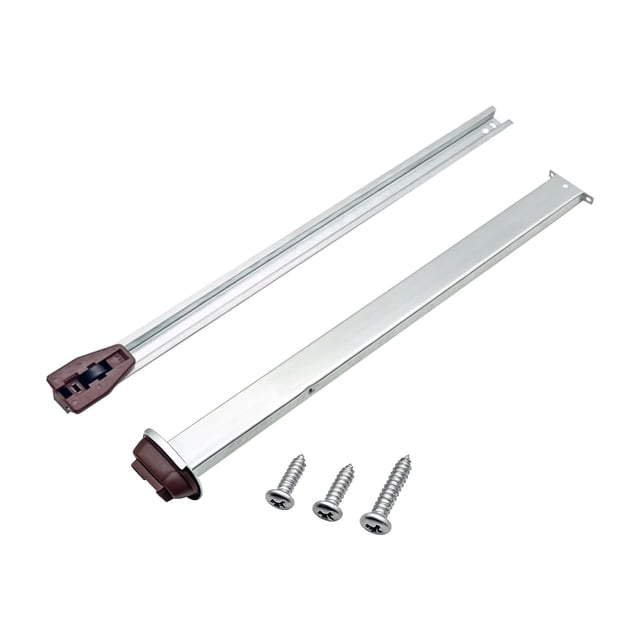 Drawer Slide Rail,Center Track Replacement,Cabinet Drawer Hardware,Metal Drawer Slide with Built In Stop and Roller Wheel Smooth Glide Track Kit for Dresser Nightstand Wardrobe Cabinet,Silver