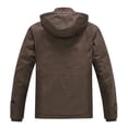 thumbnail image 3 of Tyhengta Men's Winter Jacket Cotton Jackets Fleece Lined Thick Work Warm Cargo Coats with Hooded Coffee 2XL, 3 of 11