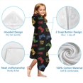 thumbnail image 7 of Colorful Games Text Black Pattern Hooded Bath Towel，60"x35" for Ages 3 To 12 Kids, Quick Dry Lightweight Soft Microfiber Hood Beach Towel Cover Up for Kids, 7 of 7