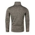thumbnail image 4 of YLSDY Men's Long Sleeve Henley Shirts Slim Fit Lightweight Pullover Turtleneck Knitted Sweaters Basic Solid Color Tops Coffee XXXL, 4 of 4
