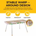 thumbnail image 4 of Easter Table Cloths for 8 Foot Rectangle Tables, Rabbit Colorful Eggs Flowers Plants Wooden Grain Patio Waterproof Elastic Fitted Tablecloths, Washable Rectangular Table Cover for Camping, 4 of 8
