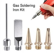 ODOMY 5-Pc Butane Gas Soldering Iron Kit Cutting Head Tips Torch Pen Tool