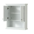 thumbnail image 5 of Wyndham Collection Deborah Wood Bathroom Wall-Mounted Storage Cabinet in White, 5 of 7
