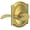 Brass, variant on Schlage Lock Company Camelot Trim with Accent Hall and Closet Lever, Satin Nickel (F10 ACC 619 CAM)