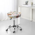 thumbnail image 7 of Balery Winter Christmas And New Year Deer Velvet Round Bar Chair Cushion Cover Adjustable, Protects From Scratches And Stains, Soft & Washable Ideal For Wooden And Metal Stools - 14 Inch, 7 of 7