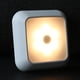 thumbnail image 2 of Yuarrent 3/6X Sensor de movimiento LED Luz de pared nocturna adhesiva Pasillo Escaleras Funciona con pilas Iluminación y accesorios Luz cálida de concha blanca cuadrada, 2 of 5