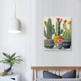 thumbnail image 4 of JRXY Cactus Wall Art Wall Decor Cactus with Red and Yellow Flowers in Mexican Floral Pot Poster Framed Cactus Bathroom Decor Boho Painting Tropical Green Plant Prickly Canvas for Decorations 16x20 in, 4 of 5