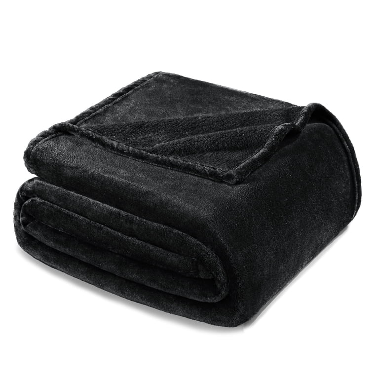 Exclusivo Mezcla King Flannel Fleece Blanket, Black photo 1