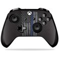 thumbnail image 1 of MightySkins Carbon Fiber Skin for Microsoft Xbox One X Controller - Thin Blue Line K9 | Protective, Durable Textured Carbon Fiber Finish | Easy to Apply, Remove, and Change Styles | Made in The USA, 1 of 4