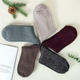 thumbnail image 4 of pares de calcetines de lana para mujeres regalos invierno cálido punto grueso cabina acogedor calcetines de tripulación, multicolor 037b, 4 of 8