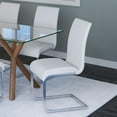 thumbnail image 4 of Chaise similicuir/Chrome(ensemble de 2) blanc, 4 of 6