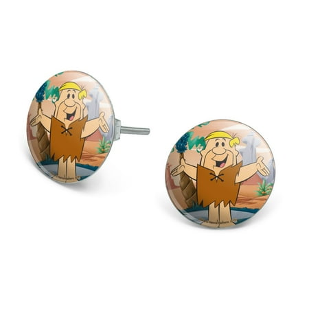 The Flintstones Barney Character Novelty Silver Plated Stud Earrings