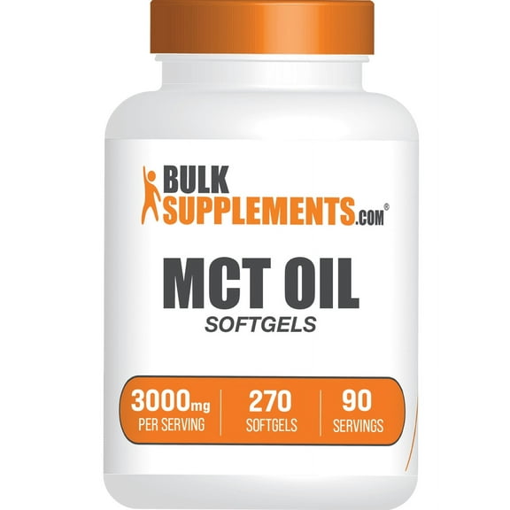 BulkSupplements MCT Oil Softgels - 3000mg per Serving (270 Softgels - 90 Servings)