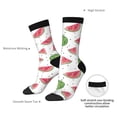 thumbnail image 4 of Cauagu Hand Drawn Watermelon Print Crew Socks for Women and Men,Adult Athletic Running Socks 1-Pair Sports Socks Work Gear Socks with Moisture Wicking, 4 of 6