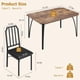 thumbnail image 2 of 5-piece dining mesa set para 4 kitchen, con chamfer design, cushion asientos, rustic brown, suitable para home kitchen o apartment small spaces, 2 of 7
