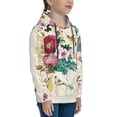 thumbnail image 3 of Kll Unisex Kids Boys Girls Hooded Pocket Pullover Hoodies-Bird Butterfly Rose, 3 of 9