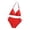 Red, variant on Girls 2-Piece Halter Triangle Bikini Swimsuit, Solid Red Top with Tie-Side Briefs, Cute Swimwear for Beach Pool Summer Vacation(Red,9-10 Years)