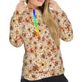 thumbnail image 5 of Yiaed Wildflowers Vintage Print Womens Casual Hoodies Crew Neck Long Sleeve Sweatshirts With Pocket Pullover Tops Women's Hooded Sweatshirt-Large, 5 of 5