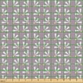 thumbnail image 2 of Ambesonne Spring Fabric by the Yard Upholstery, Daisy Flowers Ornament Art, 10 Yards, Purple Grey and Mint Green, 2 of 5
