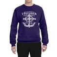 thumbnail image 2 of Wild Bobby, My Savior Is Tougher Than Nails Revelation 1:18, Inspirational Christian, Unisex Crewneck Graphic Sweatshirt, Purple, 3X-Large, 2 of 5