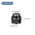 thumbnail image 2 of Uxcell 20pcs Double Hole Metal Spring Cord Locks Round Toggle Stoppers Stop Sliding Cord Fasteners Locks, Black, 2 of 5