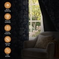 thumbnail image 2 of Tchckioa Print Floral Blackout Curtains for Living Room,Thermal Insulated Grommet Window Drapes,42x63 inch,2 Panels, 2 of 9