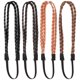 thumbnail image 4 of 4 Uds. Diadema con nudo doble tejido, banda para el cabello trenzada, lazos elásticos para el cabello, banda cruzada para el cabello, accesorios anudados de satén para el cabello, 4 of 5