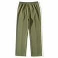 thumbnail image 5 of Yusimy Men's Solid Color 2-Piece Waffle Knit Athletic Set Stand-Up Collar Quarter-Zip Pocket Elastic Waist Drawstring Pants Casual, 5 of 9