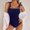 Blue, variant on YHAJDS Womens One Piece Swimsuit Maternity Dress Elegant Ruffle Hem Tank Swimsuit