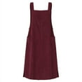 thumbnail image 3 of ZANZEA Womens Corduroy Suspender Skirt Casual Midi Dresses, 3 of 11