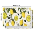 thumbnail image 5 of Yellow Lemon Fruit Berries Beige Pattern Summer Placemats Table Placemats Set Of 6-Linen Kitchen Washable Placemats Table Mats 11.8"x17.7" Non-Slip Heat Resistant, 5 of 5