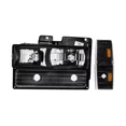 thumbnail image 3 of MOSTPLUS Pair Black Headlights for 1988-93 Chevy C/K 1500 2500 3500 w/ Bumper Corner Lights, 3 of 9