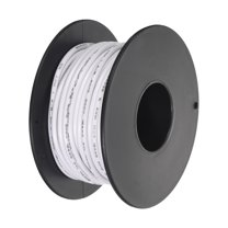 Uxcell 18AWG Stranded Wire Hookup 10M/33ft White, Electrical Wire UL1007 Spool