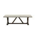 thumbnail image 5 of ACME Pascaline Wooden Upholstered Bench in Gray Fabric and Oak, 5 of 6