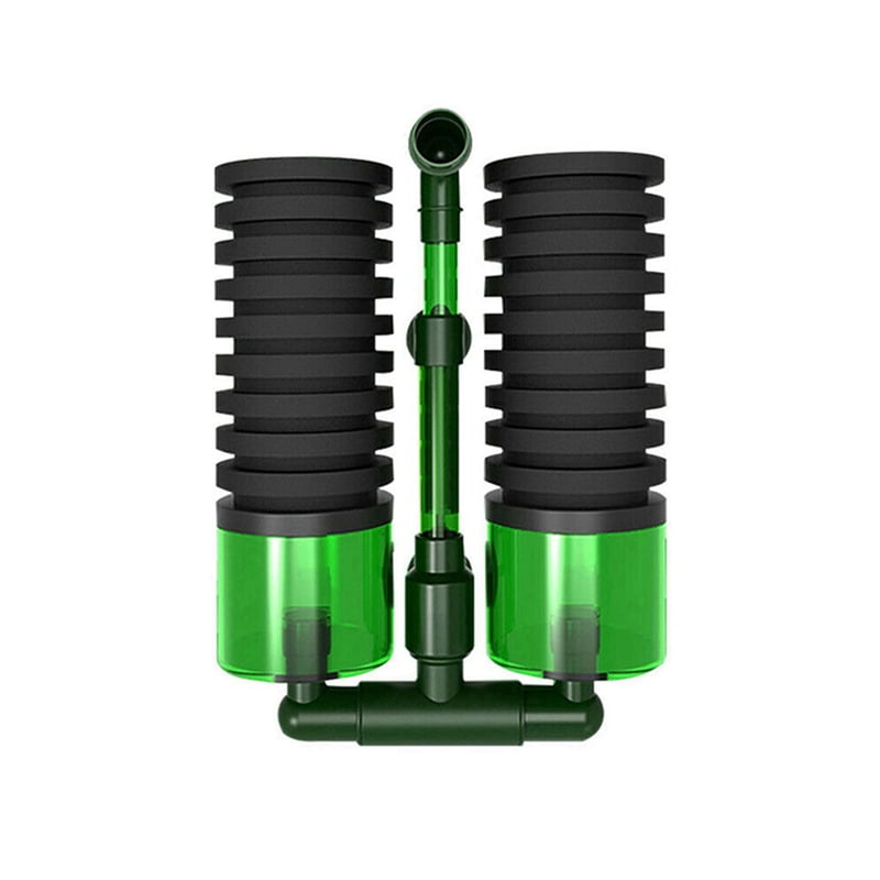 2X S Double Head Water Filter Aquarium Fishtank Sponge Water Filter Air Pump Fish Tank Cleaning Filter