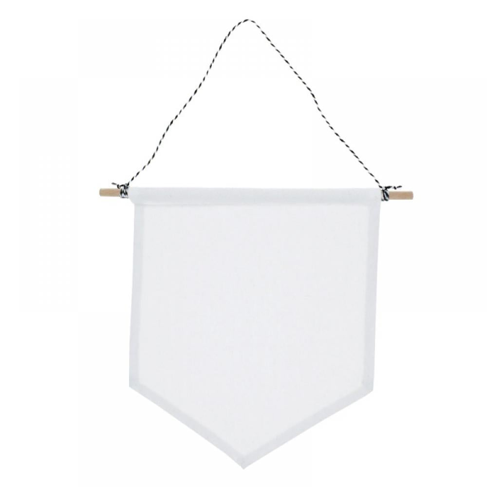 Blank Canvas Banners,Cotton Canvas Pennant Banner Solid Color Banner