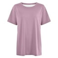thumbnail image 5 of SNKSDGM Women's Plus Casual Easter Shirts for Women T Shirts for Women V Neck Women's Fashion Round Neck Plus Size Short Sleeved Solid Color T Shirt Top Summer Shirts for Women Trendy, 5 of 5