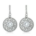 thumbnail image 2 of Gem Stone King Round 6MM White Cubic Zirconia Dangle Earrings for Women, 2 of 4