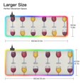 thumbnail image 3 of Line Wine Glass RGB Gaming Mouse Pad Large Keyboard Mat Rubber Base 13 Light Modes, 3 of 6